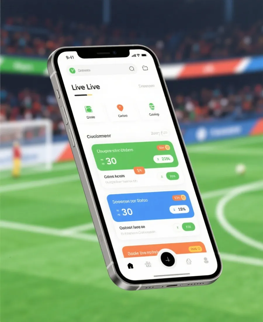 体育直播APP界面示意